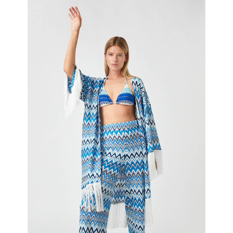 Koton Şahika Ercümen X Cotton - Tassel Detailed Kimono