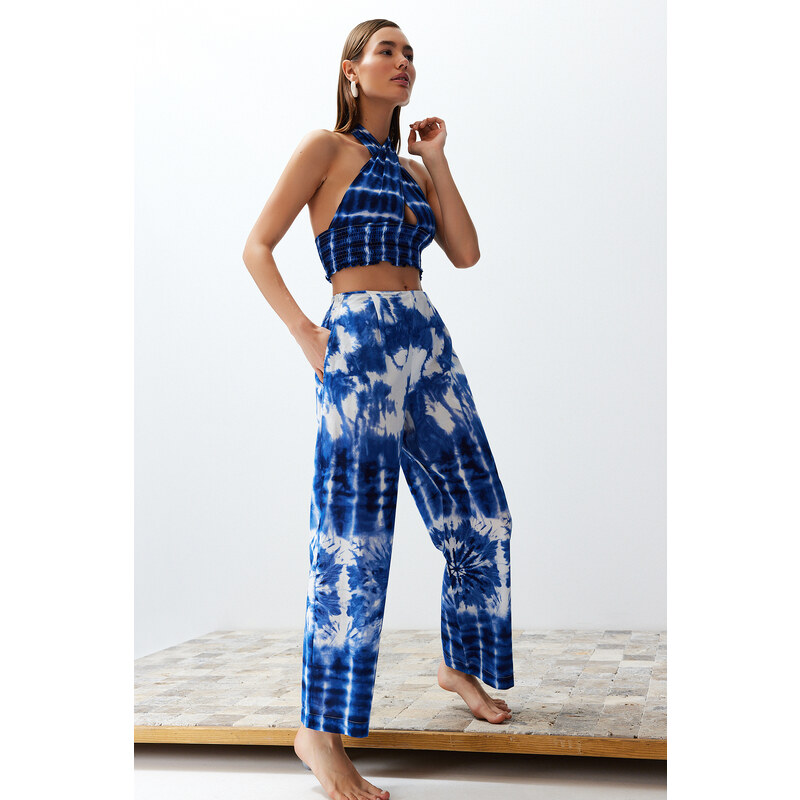 Trendyol Abstract Patterned Weaving 100% Cotton Blouse Trousers