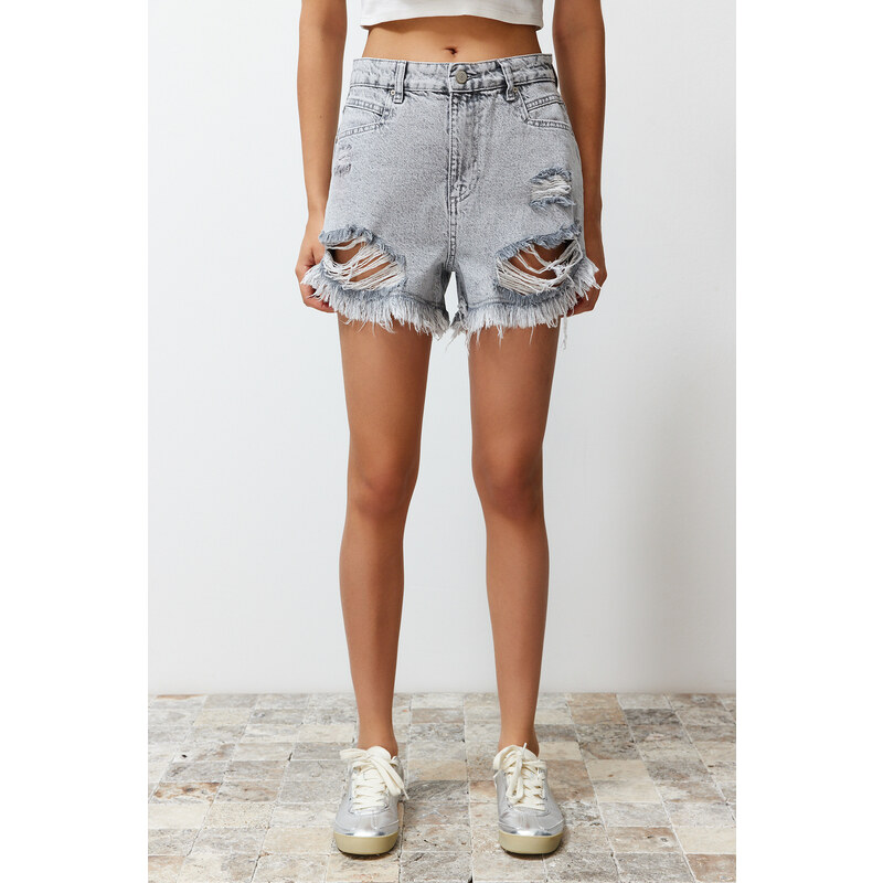 Trendyol Gray Shorts & Bermuda