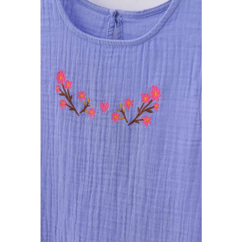 Dagi Lilac Muslin Embroidered T-Shirt