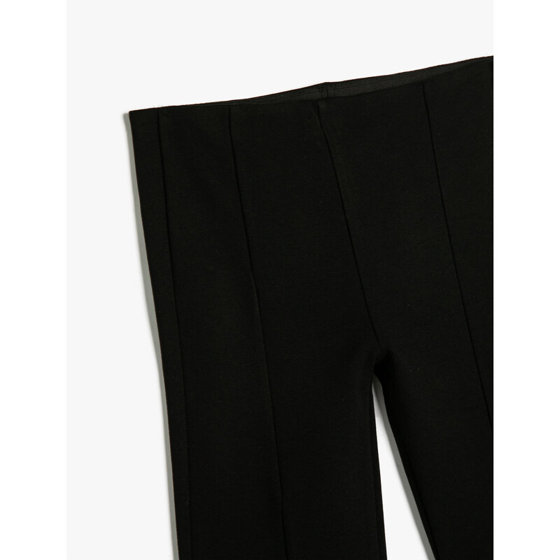 Koton Basic Leggings Elastic Waist Stitch Detail