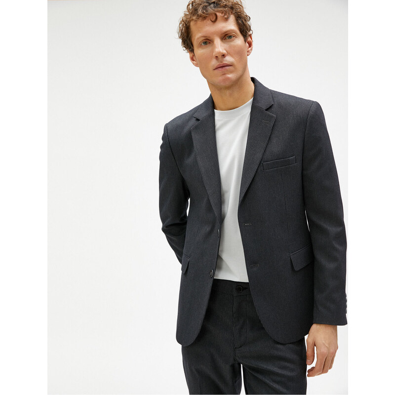 Koton Blazer Jacket with Pocket Detail and Buttons in a Slim Fit