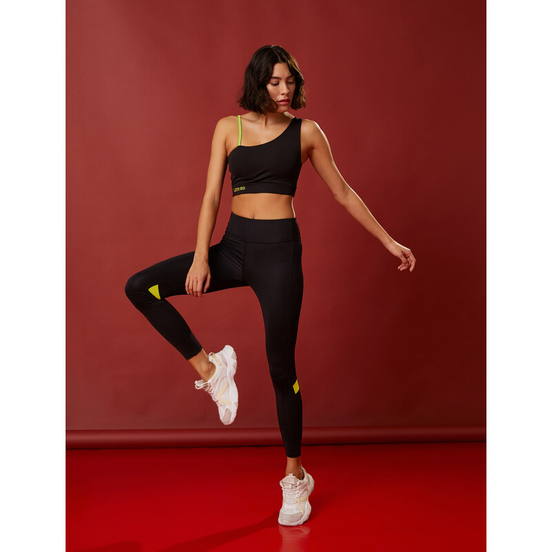 Koton High Waist Sport Leggings with Stripe Detail.