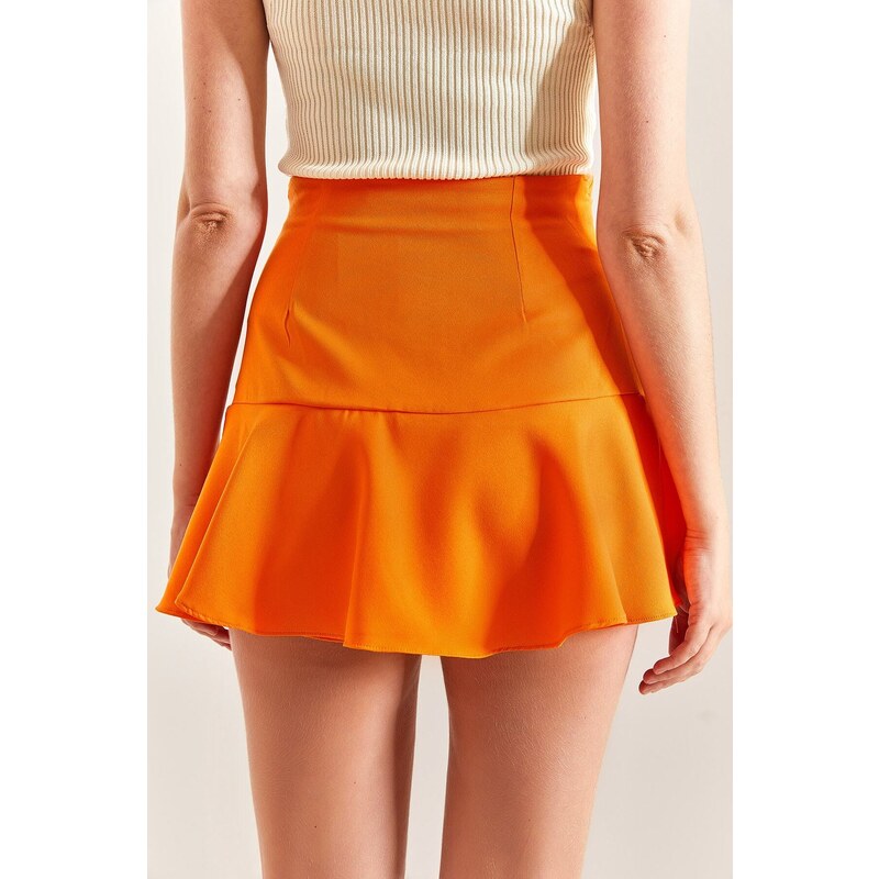 Bianco Lucci Women's Tie Mini Skirt with Shorts