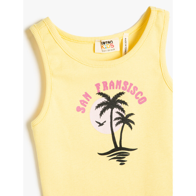 Koton Singlets Sleeveless Printed Cotton with Ribbons