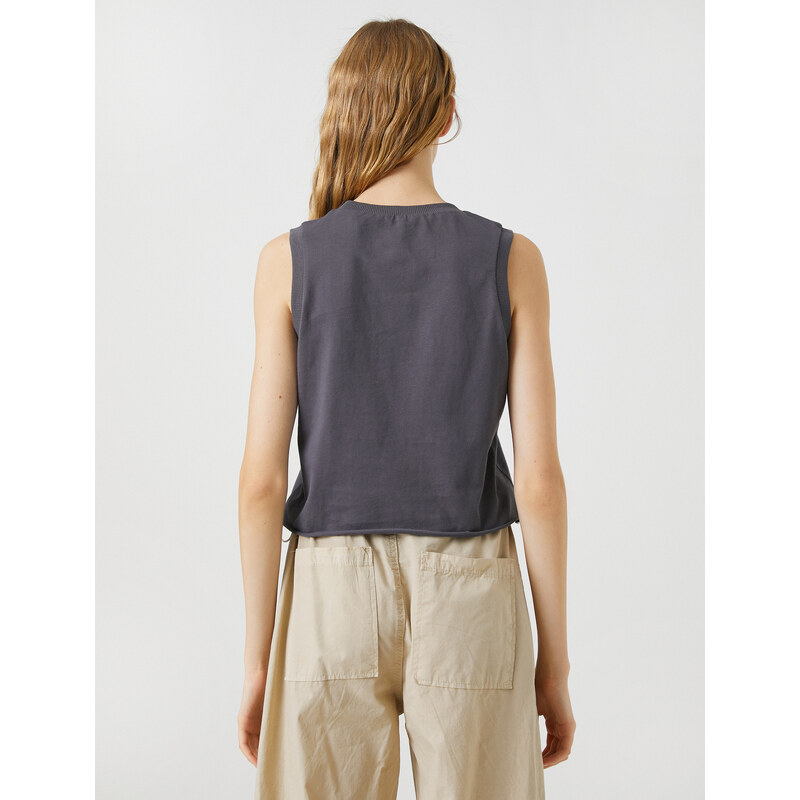 Koton Crop Singlets Cotton Crewneck Sleeveless