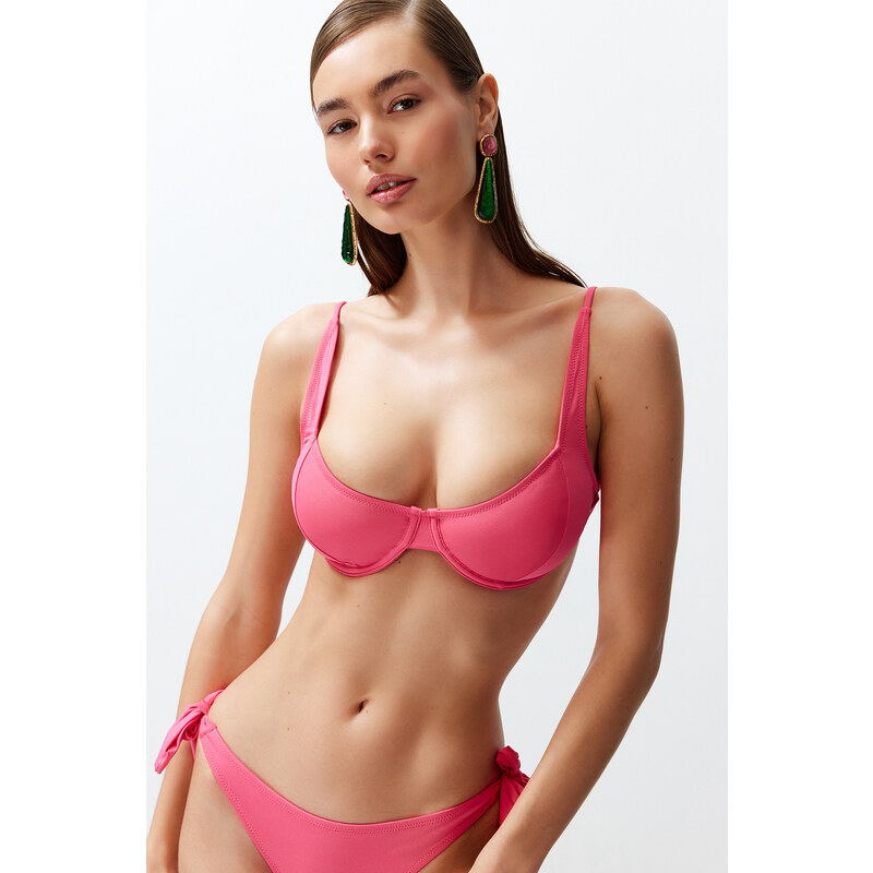 Trendyol Fuchsia Balconette Bikini Top