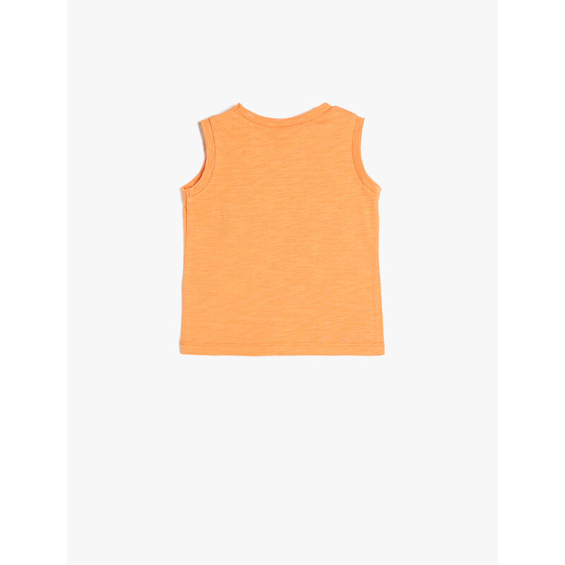 Koton Athlete Cotton Sleeveless Crew Neck Printed