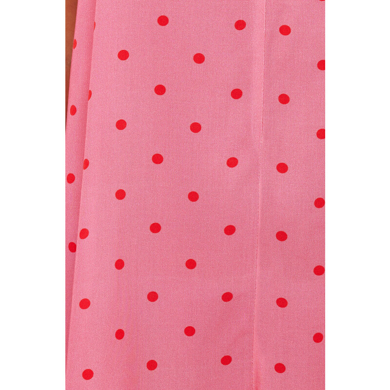 Trendyol Pink Polka Dot Viscose Woven Jumpsuit