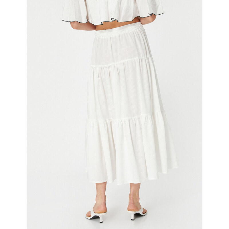 Koton Slit Cotton Midi Skirt