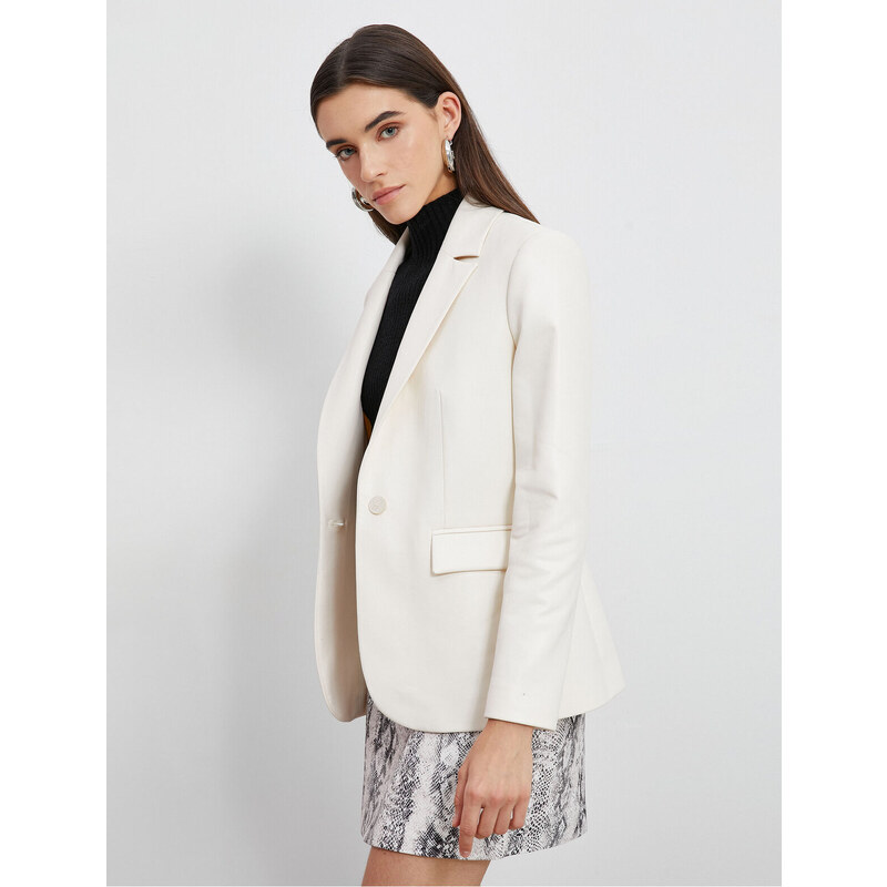 Koton Blazer Jacket Single Button Flap Pocket