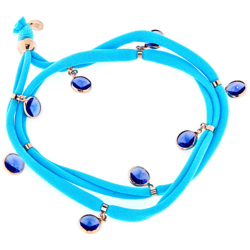 LYRA Náramek s modrými Swarovski krystaly BDV10096P