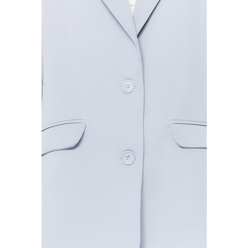 Trendyol Light Blue Regular Lined Buttoned Woven Blazer Jacket