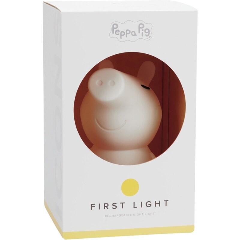 Bílá plastová dětská LED lampa Mr. Maria Peppa 22 cm
