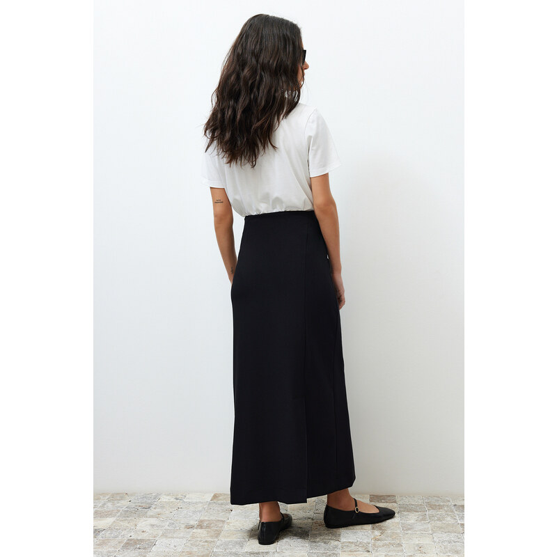 Trendyol Black Woven Fabric Long Pencil Skirt