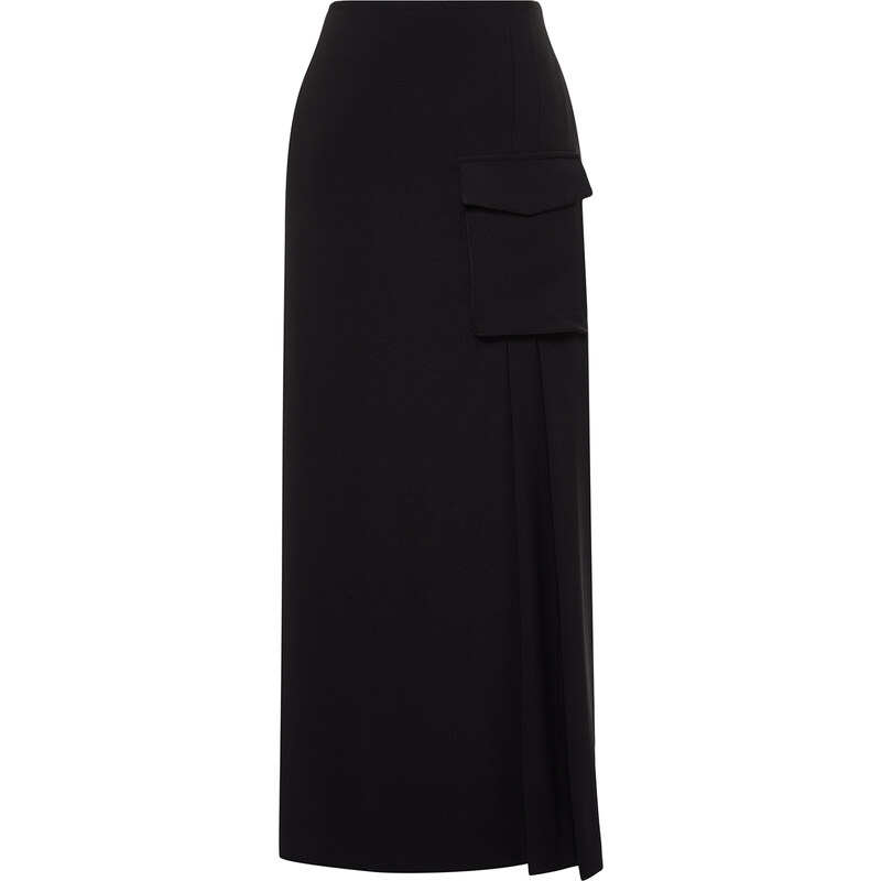 Trendyol Black Woven Fabric Long Pencil Skirt