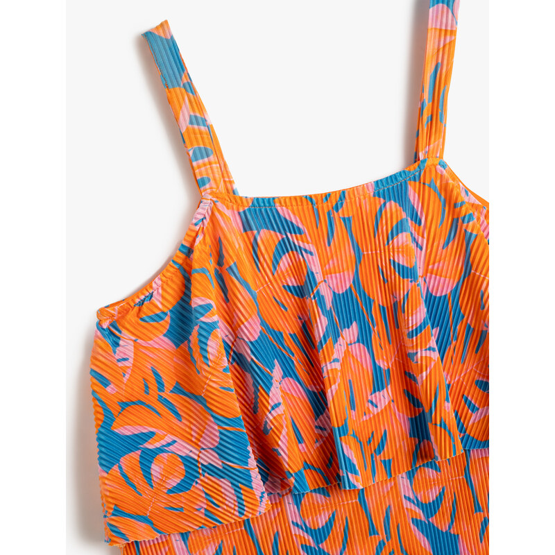 Koton Dress With Hangers Flounce Floor Detail