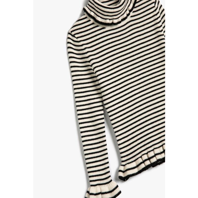 Koton Girls Black Striped Sweater