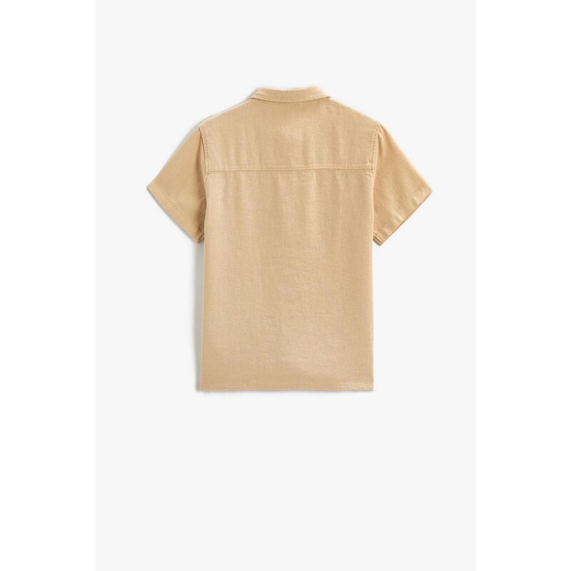 Koton Linen Blend Shirt Short Sleeve