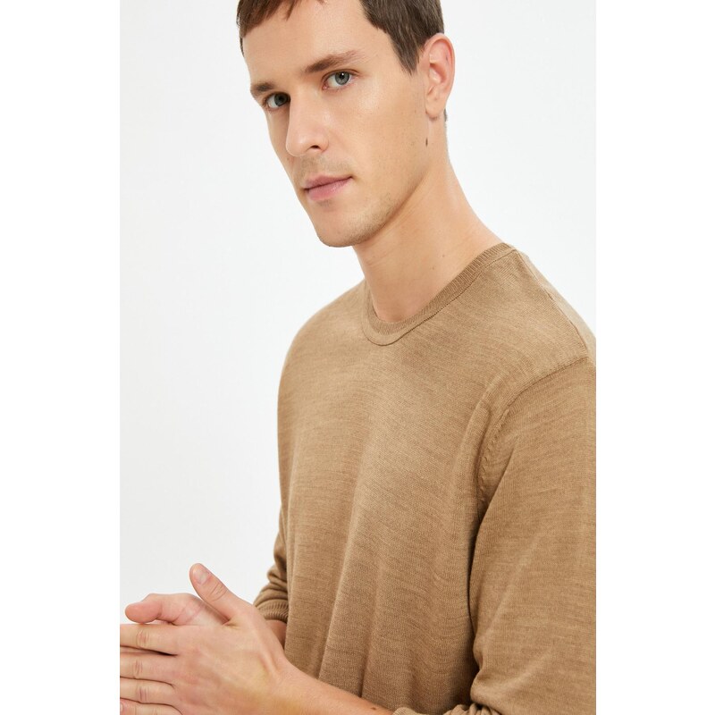 Koton Men's Camel Hair Sweater