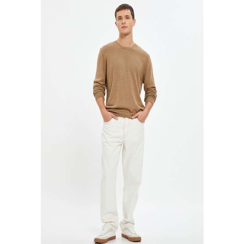 Koton Men's Camel Hair Sweater