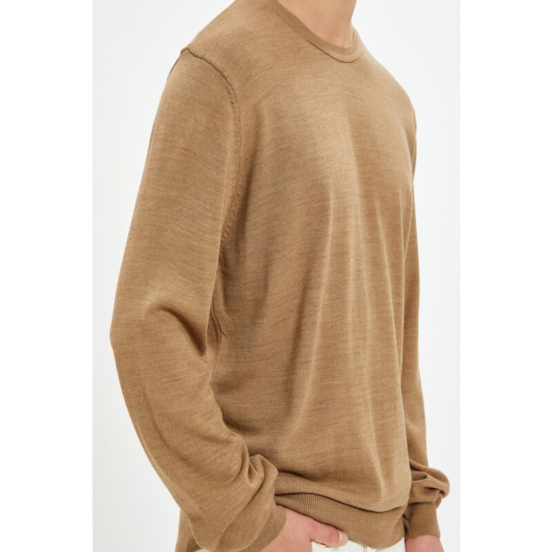 Koton Men's Camel Hair Sweater