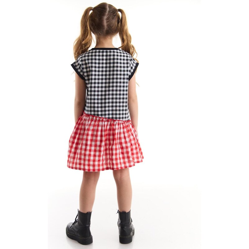 mshb&g Power Woven Gingham Girl Red Black Dress