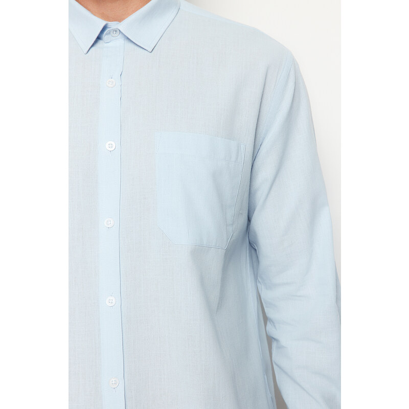 Trendyol Blue Regular Fit 100% Cotton Shirt