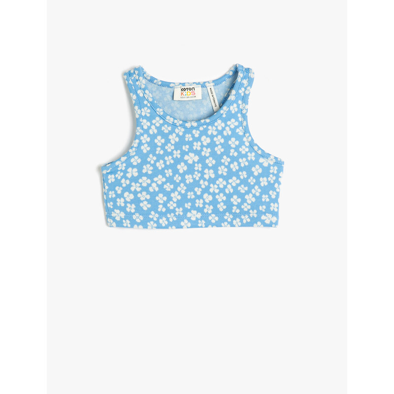 Koton Half Tank Tops, Sleeveless, Floral Slim Fit.