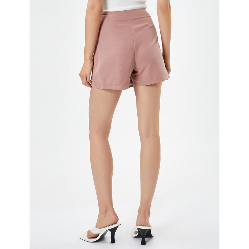 Koton Mini Shorts Skirt Modal Blend Belt Detailed