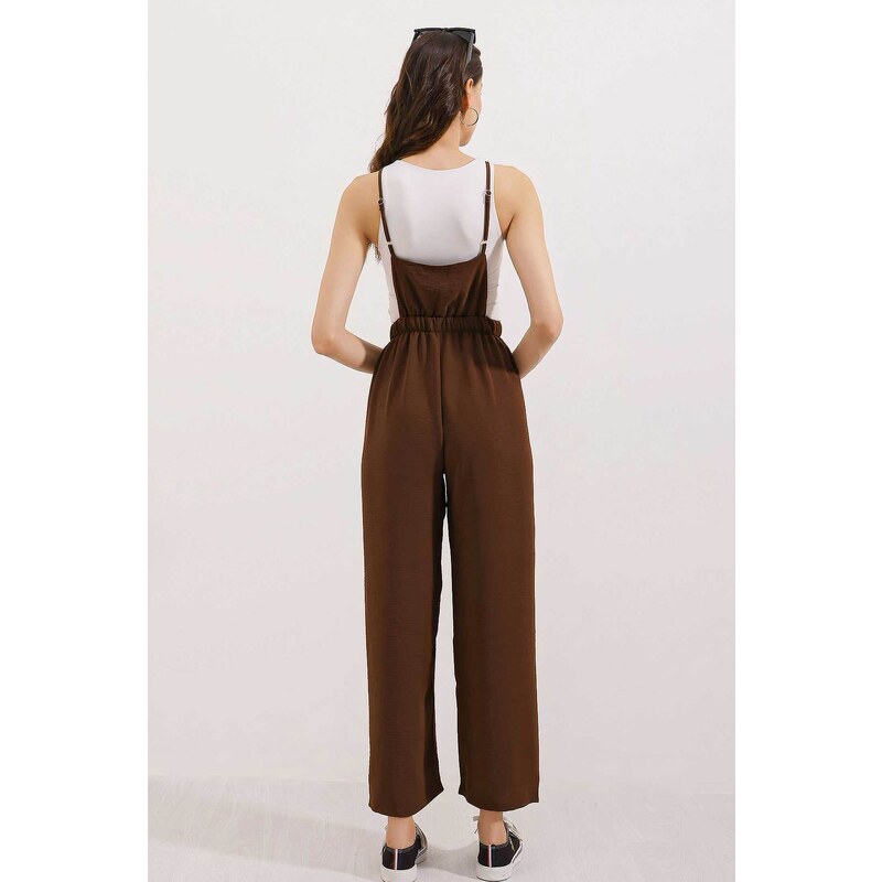 Bigdart 7023 Strap Jumpsuit - Brown