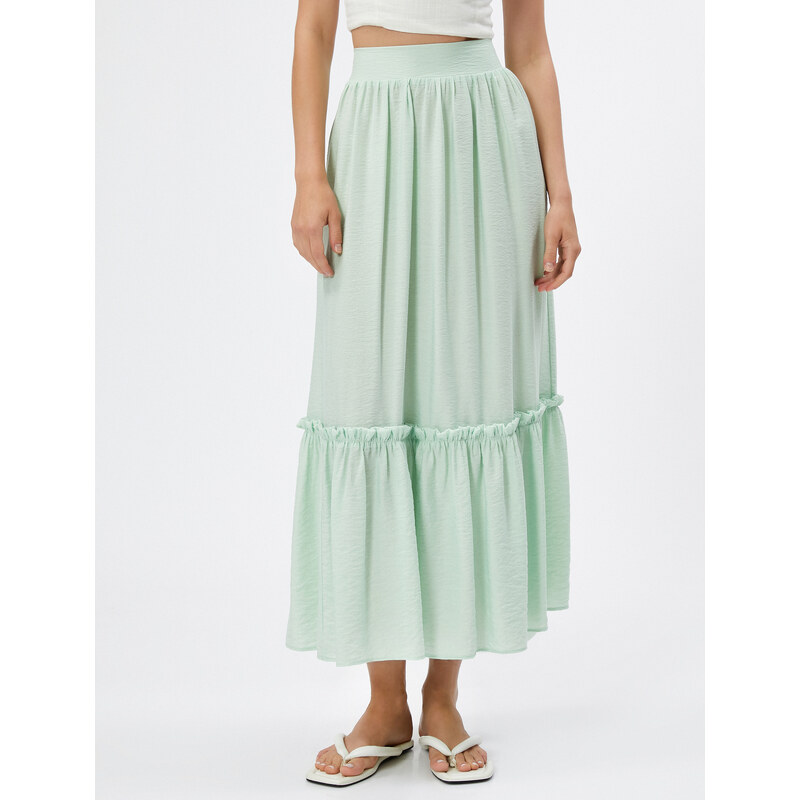 Koton Women's Skirt 3SAK70091UW Green Green