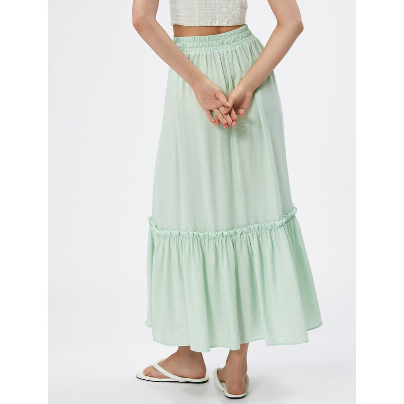 Koton Women's Skirt 3SAK70091UW Green Green