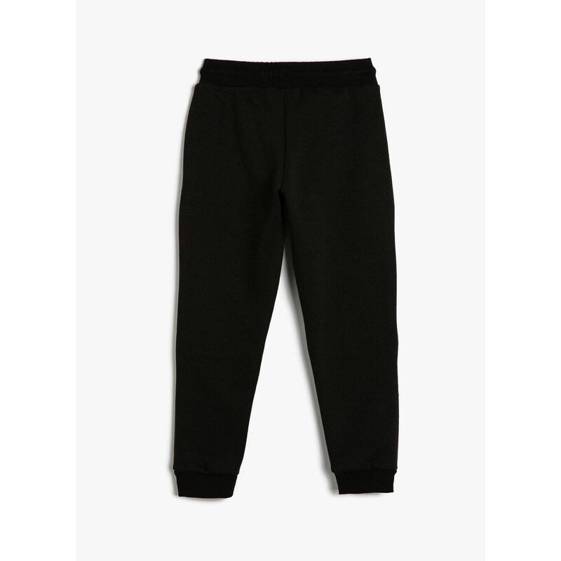 Koton Elastic Leg Black Boy's Sweatpants 4WKB40090TK