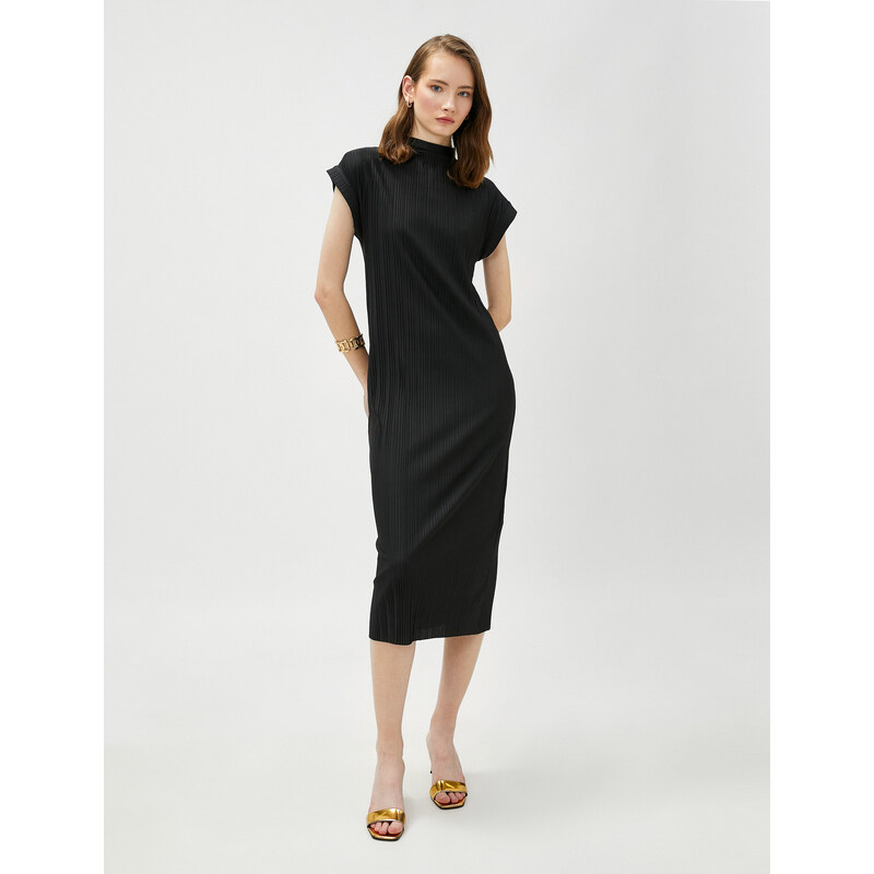 Koton Short Dress With a Stand Up Collar, Sleeveless