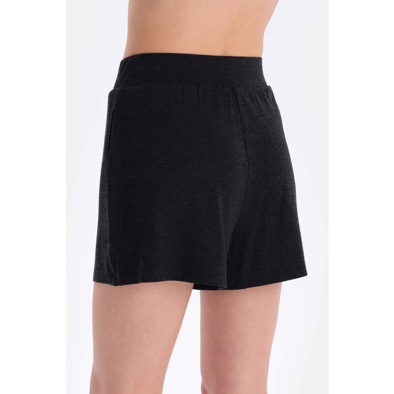 Dagi Black Soft Touch Basic Shorts
