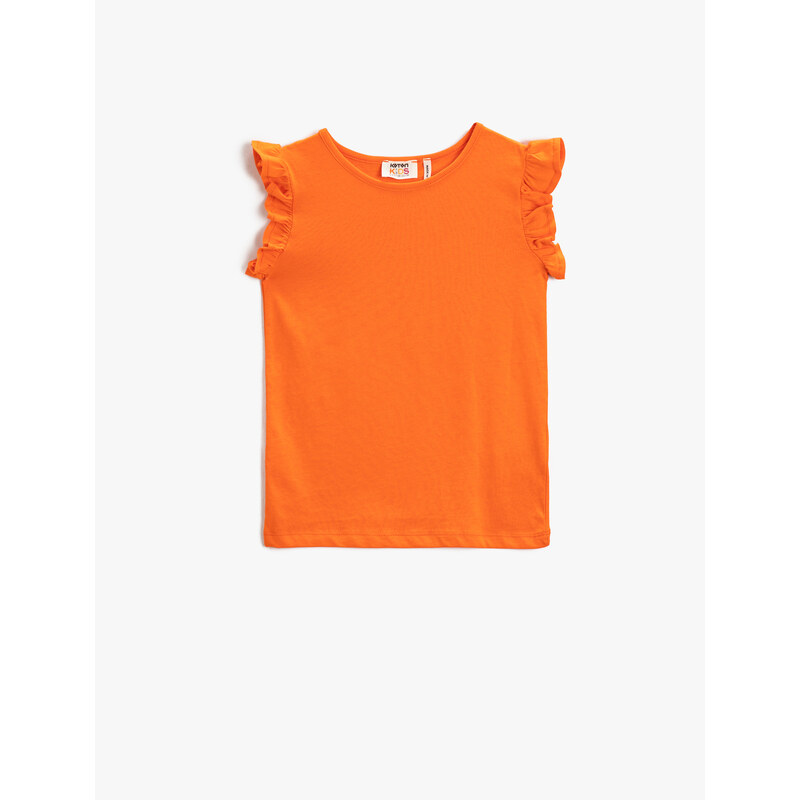 Koton Basic Frilled T-Shirt, Sleeveless