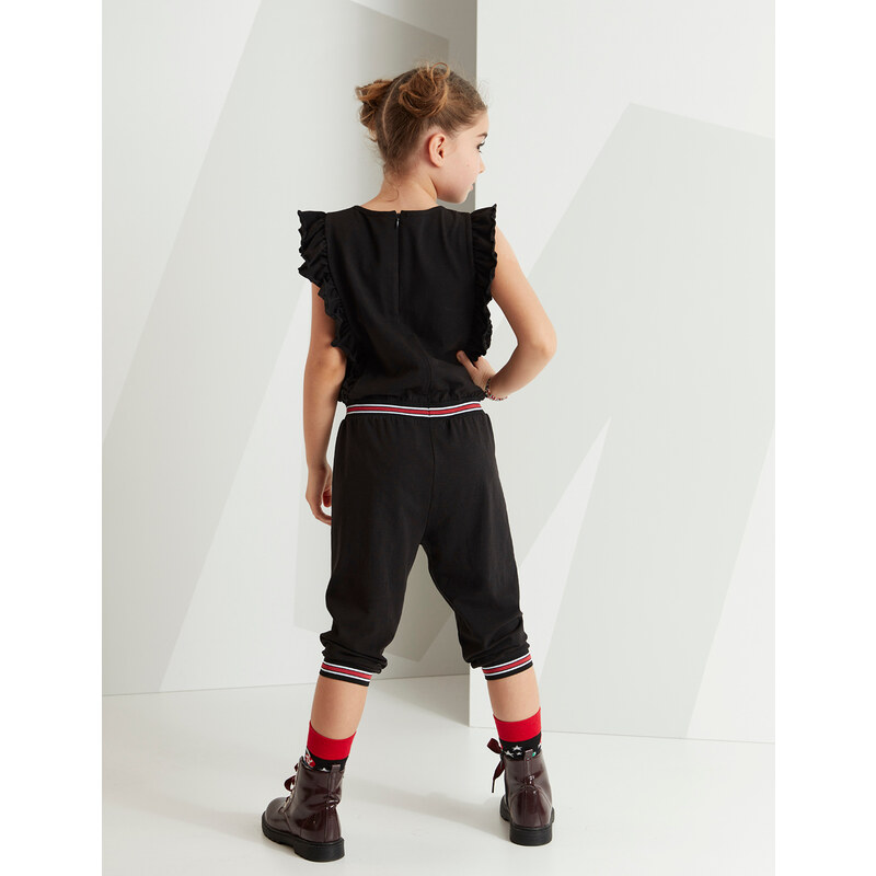 mshb&g Stylish Girl's Black Jumpsuit