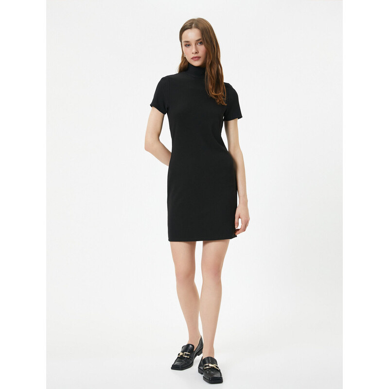 Koton Mini Dress Turtleneck Short Sleeve