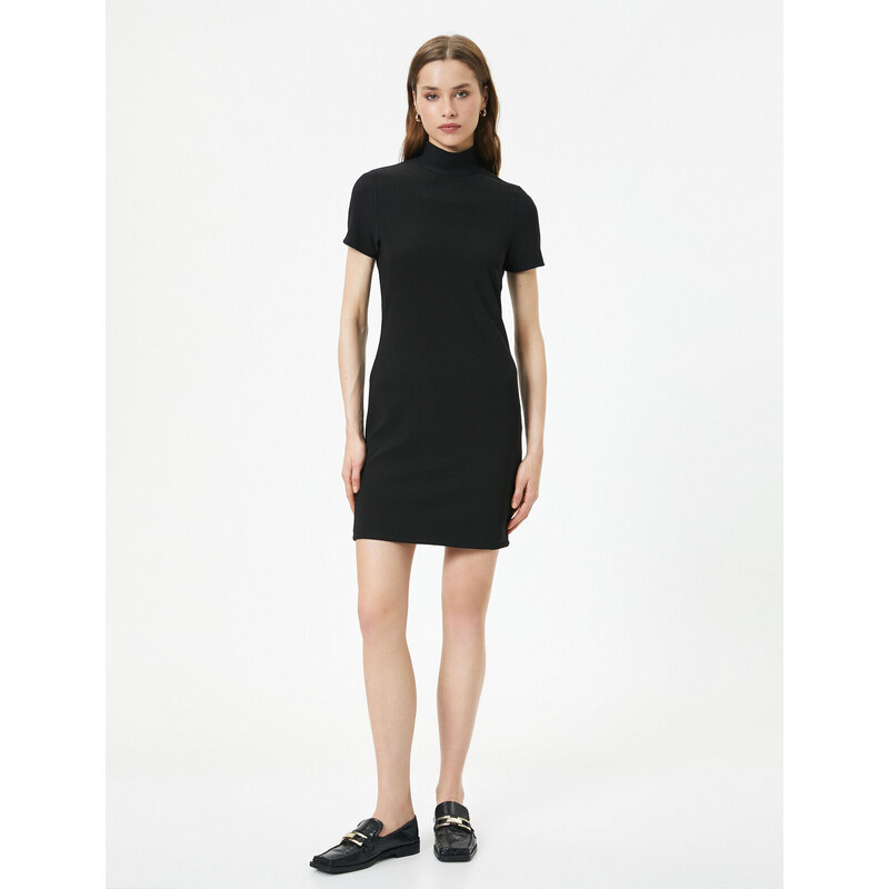 Koton Mini Dress Turtleneck Short Sleeve