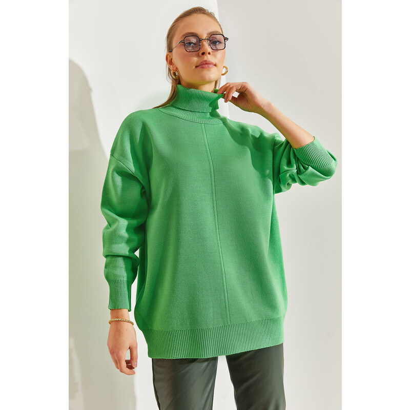 Bianco Lucci Women's Turtleneck Knitwear Sweater