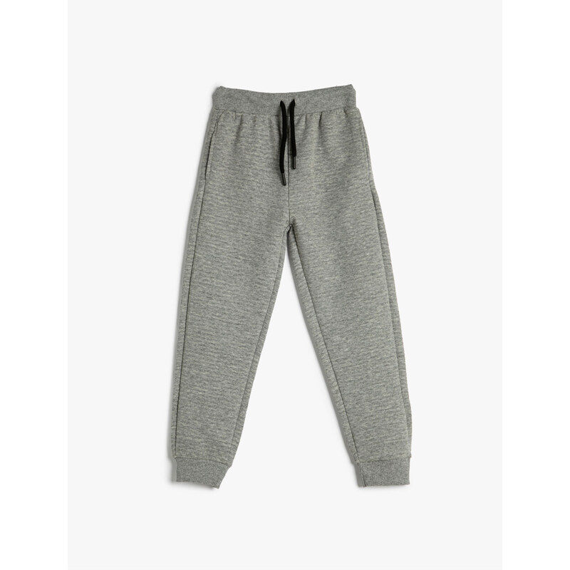 Koton Basic Jogger Sweatpants with Tie Waist, Pockets.