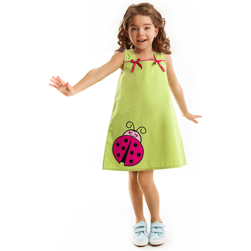 mshb&g Mushi Lucky Girl's Woven Green Dress