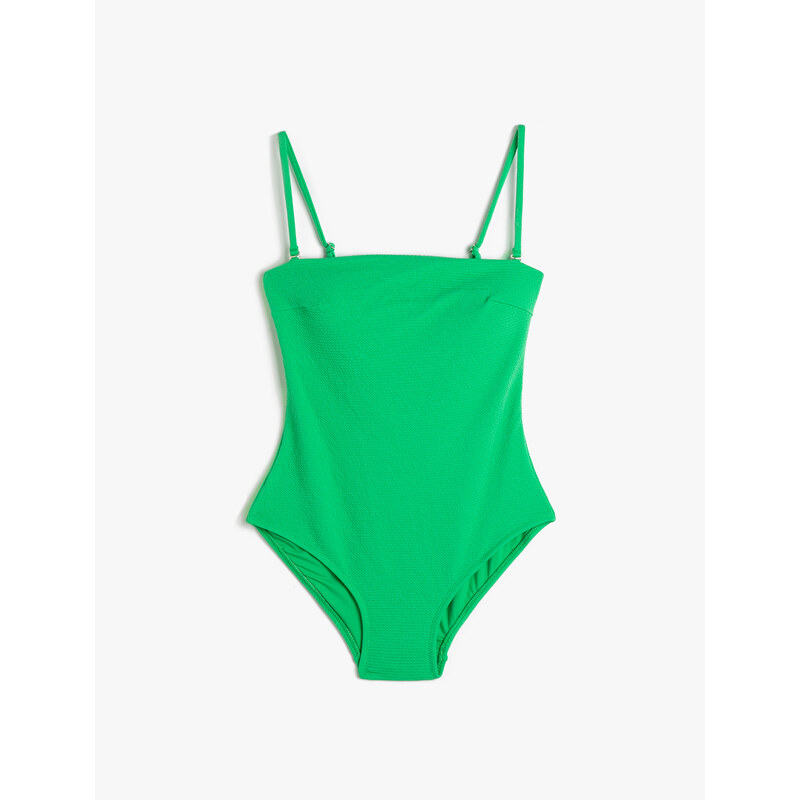 Koton Basic Swimsuit with Removable Thin Straps