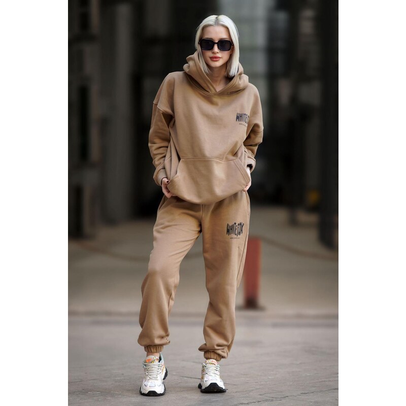 Madmext Women's Mink Hooded Tracksuit