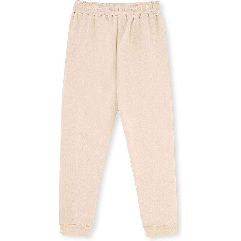 Dagi Beige Melange Jogger Cuff Sweatpants