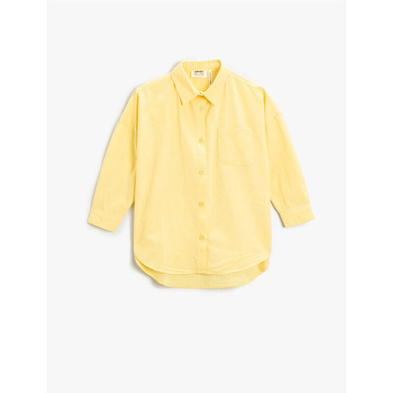 Koton 3/4 Sleeve Basic Shirt Cotton