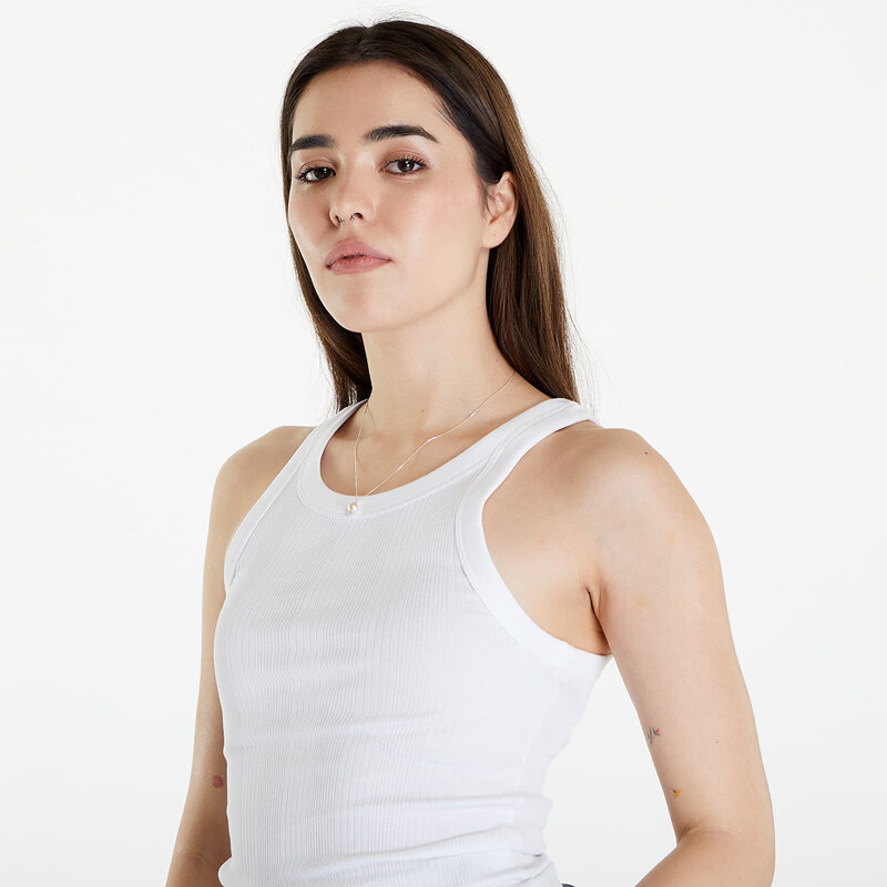 Dámské tílko Calvin Klein Jeans Variegated Rib Woven Top Bright White