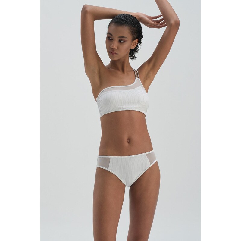 Dagi White Normal Waist Bikini Bottom