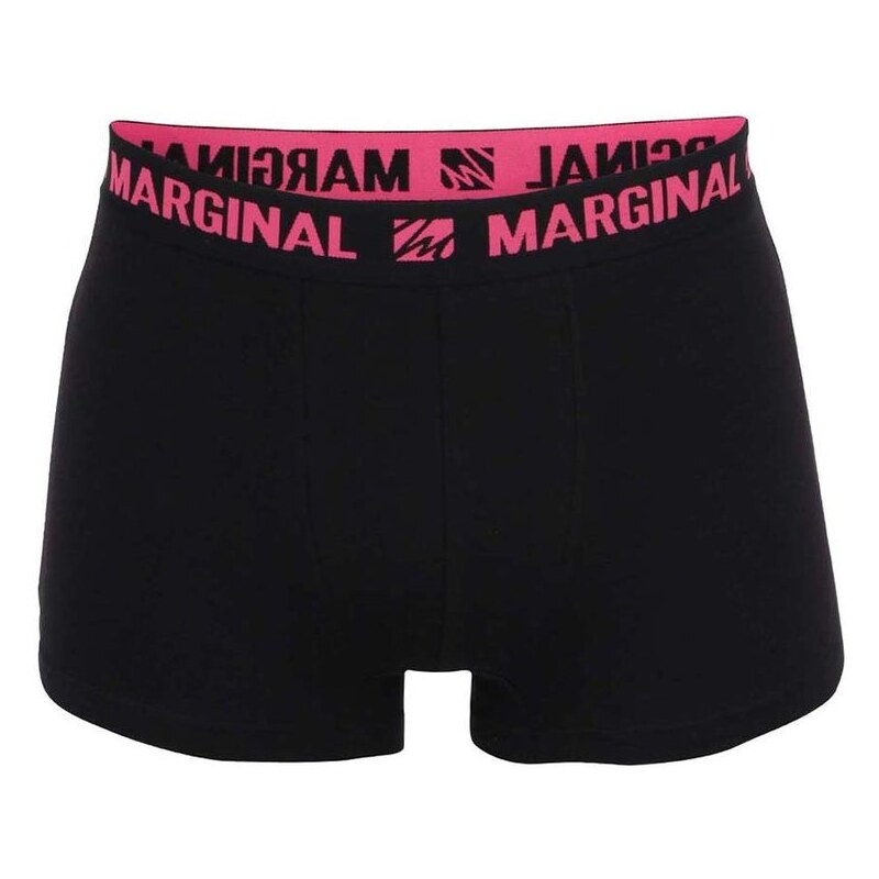 Černé boxerky s růžovým nápisem Marginal